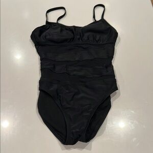 Shade & Shore Black One Piece Swimsuit